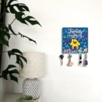 Sehaz Artworks Key Hanger for Wall | Key Holder for Home Decor Stylish | Key Stand for Wall | Wooden Key Holder for Wall | Key Chain Holder for Wall | Key Hooks - SQ_0003 (5 Hooks) - Fast Shipping to USA & Canada - Image 5