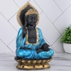 Global Grabbers New Sitting Buddha Statue showpiece Idol Home Decor Items for Living Room and Gifts (Blue Black) - Fast Shipping to USA, Canada & India - Image 3