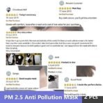 Xtore Washable N-95 mask with 2 Replaceble 5 layer Filter - (Pack of 2 mask x 2 Filters) - Fast Shipping to USA & Canada - Image 4