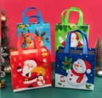 VRB Dec 12 Pcs Christmas Gift Bags -Christmas Bags for Gifts - Small Gift Bags |Treat Bags - Goodie Bag - Gifts for Kids Men Women(Multicolor) (12 Pcs - Non - Woven Bag Multicolor) - Fast Shipping to USA & Canada - Image 3