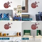 Sehaz Artworks Wooden Wall Clock for Home Stylish Wall Clocks for Living Room - Moon Butterfly Wood - Fast Shipping to USA & Canada - Image 3