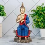 Global Grabbers New Buddha Statue showpiece Idol Home Decor Items for Living Room and Gifts (Blue Golden) - Fast Shipping to USA, Canada & India - Image 2