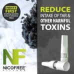 Nicofree | White | 35 Cigarette Filters, 5 Packs | Made with Toxin-free, Recycle-friendly Materials | Reduce Tar, Prevent Stains & Odour on Fingers | For Cigarettes, Dokha, Medwakh Pipe - Fast Shipping to USA & Canada - Image 5