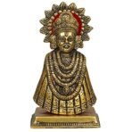 Webelkart Premium Baba Khatu Shyam ji Idol Statue Showpiece for Home and Pooja Decoration | Khatu Shyam Murti for Home and Car Dashboard | Diwali Corporate Gifting (Gold, 6.5 Inches) - Fast Shipping to USA & Canada - Image 2