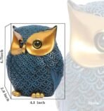 Xtore Modern Classy Lucky Owl Resin Art Figure Showpiece (Blue), 1 Piece - Fast Shipping to USA & Canada - Image 4