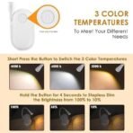 One94Store Mini Clip-On Reading Lamp - USB Rechargeable, Eye-Caring Night Light with 3 Light Modes, Special Folding Design, Perfect for Students (White) - Fast Shipping to USA & Canada - Image 3