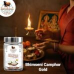 Lab Tested Natural Bhimseni Mangal Gold Camphor | 100% Pure Organic Solid Kapoor for Electric Diffuser, Pooja, Havan, Aarti, Aromatherapy | Premium Glass Jar (125gm Pack of 3) - Fast Shipping to USA & Canada - Image 3