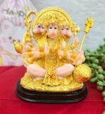 VRB Dec 1 Pcs Ganesha Idol Car Dashboard Idol Ganesha Murti Ganpati Idol for Home Decor Statue Gift for Office Desk Puja Room Figurine Office Desk, House Warming. (Hanuman ji Model 1) - Fast Shipping to USA & Canada - Image 4