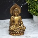 Global Grabbers New Sitting Buddha Statue showpiece Idol Home Decor Items for Living Room and Gifts (Golden 4) - Fast Shipping to USA, Canada & India - Image 2