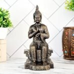 Global Grabbers New Buddha Statue showpiece Idol Home Decor Items for Living Room and Gifts (Antique Golden) - Fast Shipping to USA, Canada & India - Image 2