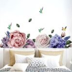 Xtore Peony Rose Peel and Stick Wallpaper for Wall Decor (Pack of 1, Multi) - Fast Shipping to USA & Canada - Image 3