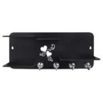Sehaz Artworks Decorative Wall Shelves for Keys 2-Heart-Black Big Key Holder Key Rack Key Hanger|Wall Mount Wooden Shelves - Fast Shipping to USA & Canada