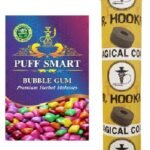 PUFF SMART Premium Herbal Flavor Bubblegum With 1 Polo Quick Light Bamboo Charcoal Combo (100% Tobacco And Nicotine Free) - Fast Shipping to USA & Canada