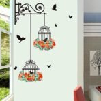 Xtore Beautiful Bird Cage Vinyl Wall Sticker (Large Size, Multicolour), Pack of 1 - Fast Shipping to USA & Canada - Image 3