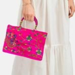 Xtore Beautiful Handmade Purse with Work for Women (Pack of 1, Megenta) - Fast Shipping to USA & Canada - Image 5