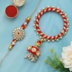 Webelkart Premium 2 Lumba Rakhi For Bhaiya And Bhabhi/Sister And Kids With Cute Ganesha Idol For Car Dashboard - Fast Shipping to USA & Canada - Image 2