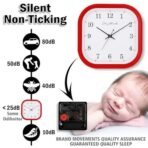 Sehaz Artworks Wall Clock for Living Room Stylish Latest | Wall Clock for Hall | Wall Watch for Living Room | Clock for Home Stylish - Red 28x28 CM - Fast Shipping to USA & Canada - Image 5