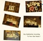 VRB Dec Plastic 1 Pcs Marquee Alphabet Light Letters/Letter Light/Alphabet/Led Alphabet Letters/Aesthetic Room/Wall Decor Items/Birthday Decoration Items (Pack of 1) (S), Silver - Fast Shipping to USA & Canada - Image 3