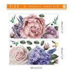 Xtore Peony Rose Peel and Stick Wallpaper for Wall Decor (Pack of 1, Multi) - Fast Shipping to USA & Canada - Image 5