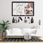 Webelkart Premium Customised Name with Image Upload Wood Key Holder, Personalised Key Holder for Home,Gift Items for Home Decor (12 x 10, 7 Hooks) - Fast Shipping to USA & Canada - Image 2