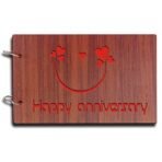 Sehaz Artworks HappyAni Scrapbook Photo Albums For 4x6 and 5x7 Photos For Baby Birthdays, Couples Husband Wife Wedding Anniversary Gift (30 Cm X 21 Cm X 4 Cm) (Off-White) - Fast Shipping to USA & Canada - Image 2