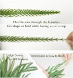 VRB DecTM 1Pcs 6 Ft/Feet Green Pine Tinsel Christmas Garlands Ribbon for New Year Xmas and Tree Decoration/Christmas Decorations Ornaments Tree Garland. (Pine Garland 1pcs) - Fast Shipping to USA & Canada - Image 3