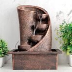 Global Grabbers Polyresin Table Top Indoor Outdoor Water Fall Fountain with LED Lights Home Decor Decoration Gift Gifting Items-A_COP-SF32 - Fast Shipping to USA, Canada & India - Image 2