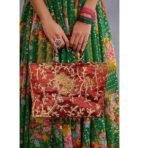 Xtore Beautiful Handmade Purse with Golden Work for Women (Pack of 1, Maroon) - Fast Shipping to USA & Canada - Image 2