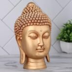 Global Grabbers New face Head Buddha Statue showpiece Idol Home Decor Items for Living Room and Gifts (Golden 2) - Fast Shipping to USA, Canada & India - Image 3