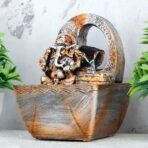 Global Grabbers Polyresin Table Top Indoor Outdoor Water Fall Fountain with LED Lights Home Decor Decoration Gift Gifting Items-A_ORG-SF25 - Fast Shipping to USA, Canada & India - Image 3