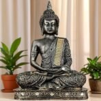 Global Grabbers New 25 Centimetre Meditating Sitting Buddha Statue showpiece Idol Home Decoration Items for Living Room Decor and Gifts (Antique Golden) - Fast Shipping to USA, Canada & India - Image 5