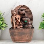 Global Grabbers Polyresin Table Top Indoor Outdoor Water Fall Fountain with LED Lights Home Decor Decoration Gift Gifting Items-A_COP-SF40 - Fast Shipping to USA, Canada & India - Image 2
