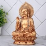 Global Grabbers New Sitting Buddha Statue showpiece Idol Home Decor Items for Living Room and Gifts (Golden 2) - Fast Shipping to USA, Canada & India - Image 4