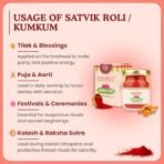 Satvik Roli Kumkum | 100% Pure Haldi & Lime Red Tilak Powder | Safe on Skin, Non-Staining & Long-Lasting | Ideal for Daily Pooja, Festivals, Weddings & Rituals | 30g Premium Glass Jar - Fast Shipping to USA & Canada - Image 4