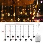 One94Store 12 Wish Ball Curtain LED String Lights - Pack of 1, 3 Meter Warm White Curtain Light with 108 LEDs & 8 Flash Modes for Window, Room, Diwali & Festival Decoration - Fast Shipping to USA & Canada - Image 3