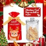VRB Dec 20 Pcs Christmas Return Gift Bags - Christmas Potli Bag - Goodie Bag for Return gifts - gift pouches for return gifts - guddy bags (20 Pcs Ribbon Potli Mix Design) - Fast Shipping to USA & Canada - Image 3