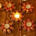 Sehaz Artworks Festive Decor | Golden Diwali Diyas for Home Decorations | Diya with Tealight | Diwali Decoration for Home | Diya for Pooja | Pooja Decoration Items - Pack of 5 - Fast Shipping to USA & Canada - Image 5