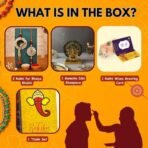 CraftVatika Rakhi Gift Combo for Brother Bhaiya and Bhabhi | Bhaiya Bhabhi Couple Rakhi Set of 2 | Rakhi with Ganesha Idol Gift for Brother | Premium Kundan Lumba Rakhi for Bhabhi - Fast Shipping to USA & Canada - Image 3