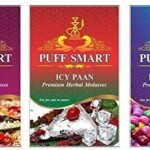 PUFF SMART Pan Ras, ICY Paan and Bubblegum Herbal Molasses (Set of 3) (100% Tobacco and Nicotine Free) - Fast Shipping to USA & Canada