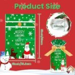 VRB Dec 20 Pcs Christmas Return Gift Bags - Christmas Potli Bag - Goodie Bag for Return gifts - gift pouches for return gifts - guddy bags (20 Pcs Ribbon Potli Mix Design) - Fast Shipping to USA & Canada - Image 2
