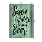 Sehaz Artworks Home Decor Items | Wall Decor | living Room Decorative Items | Room Decor | Water-Drink' Rust Looks Wall Sign for Wall Decoration Tin Sign (MDF, 30 cm x 20 cm x 0.3 cm) - Fast Shipping to USA & Canada - Image 3