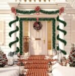 VRB Dec 6 Pcs Christmas 6Ft Tinsel Garland Xmas Tree Decorations Christmas Tree Home Wedding Decoration for New Year Party Indoor/Outdoor Home Decor (Dark Green - 6 Pcs), 10 Cm - Fast Shipping to USA & Canada - Image 2