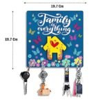 Sehaz Artworks Key Hanger for Wall | Key Holder for Home Decor Stylish | Key Stand for Wall | Wooden Key Holder for Wall | Key Chain Holder for Wall | Key Hooks - SQ_0003 (5 Hooks) - Fast Shipping to USA & Canada - Image 4