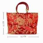 Xtore Beautiful Handmade Purse with Golden Work for Women (Pack of 1, RED) - Fast Shipping to USA & Canada - Image 4
