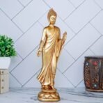 Global Grabbers New Standing Buddha Statue showpiece Idol Home Decor Items for Living Room and Gifts (Golden 4) - Fast Shipping to USA, Canada & India - Image 4