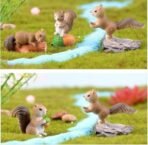 VRB Dec 1 Set Miniature Showpiece Set for Home Decor, car Dashboard,Valentine,Living Room,Gifts Figurines,Cake Decoration Items,Figurines for Home Decor. ((4 Pcs Squirrel Miniature)) - Fast Shipping to USA & Canada - Image 4