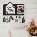 Webelkart Premium Customised Home Sweet Home Personalised Wooden Key Holder for Home,Gift Items for Home Decor (12 x 8, 7 Hooks) - Fast Shipping to USA & Canada - Image 3