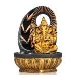 Global Grabbers Polyresin Table Top Indoor Outdoor Water Fall Fountain with LED Lights Home Decor Decoration Gift Gifting Items-GOL_GRY-SF101-(000) - Fast Shipping to USA, Canada & India - Image 3