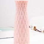 VRB DecTM 1Pcs Knotted Plastic Ceramic Vase, Flower Vase, Pampas Grass Vase,Vase for Flower,Vase for Plants,Vase Home Decor Centrepiece Decor for Home, Office,Living Room Decor Aesthetic (Pink Color) - Fast Shipping to USA & Canada