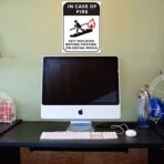 Sehaz Artworks Home Decor Items | Room Decor | Wall Decor | living Room Decorative Items | InCaseOfFire' Rust Looks Wall Sign for Wall Decoration Tin Sign (MDF, 30 cm x 20 cm x 0.3 cm) - Fast Shipping to USA & Canada - Image 2